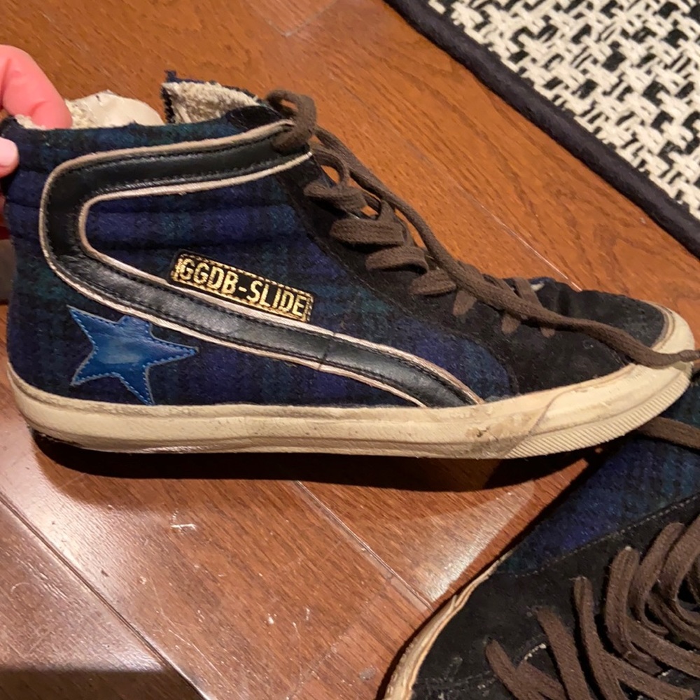 Golden goose plaid hightop
